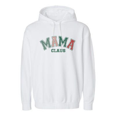 Mama Claus Retro Christmas Garment-Dyed Fleece Hoodie