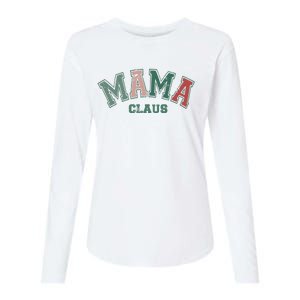 Mama Claus Retro Christmas Womens Cotton Relaxed Long Sleeve T-Shirt