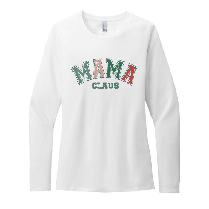 Mama Claus Retro Christmas Womens CVC Long Sleeve Shirt