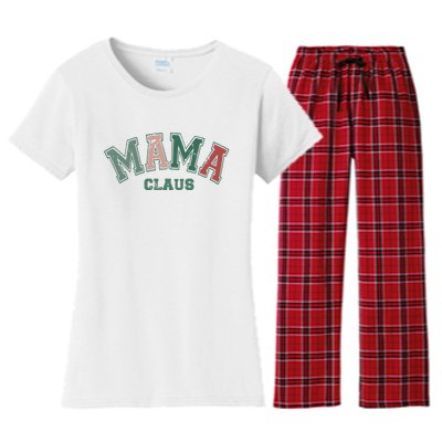 Mama Claus Retro Christmas Women's Flannel Pajama Set