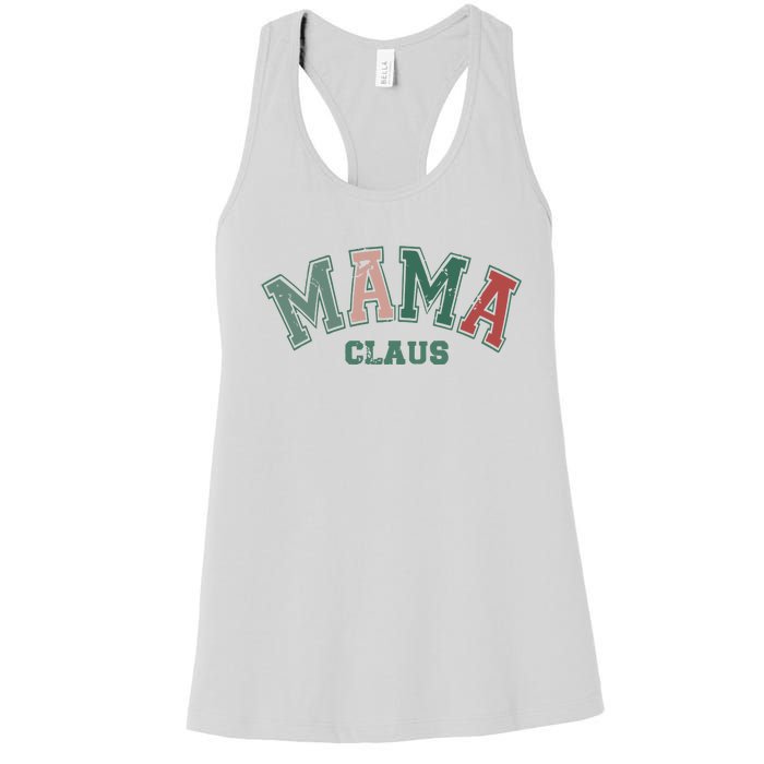 Mama Claus Retro Christmas Women's Racerback Tank