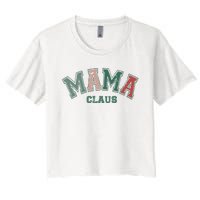 Mama Claus Retro Christmas Women's Crop Top Tee