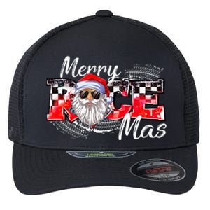 Merry Christmas Race Car Xmas Racing Santa Claus Pajamas Flexfit Unipanel Trucker Cap