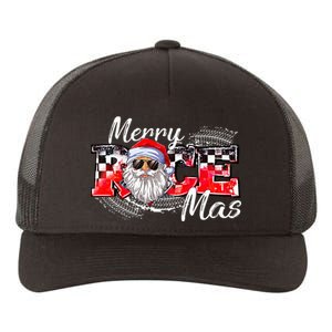 Merry Christmas Race Car Xmas Racing Santa Claus Pajamas Yupoong Adult 5-Panel Trucker Hat