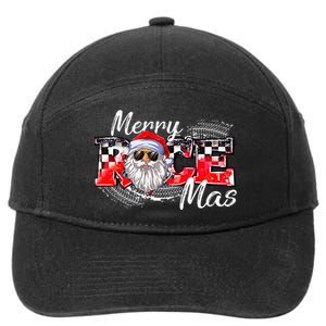 Merry Christmas Race Car Xmas Racing Santa Claus Pajamas 7-Panel Snapback Hat