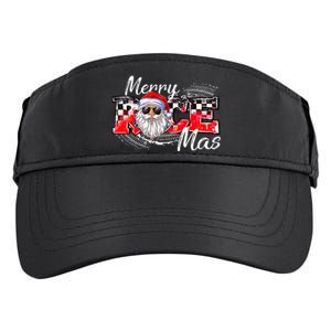 Merry Christmas Race Car Xmas Racing Santa Claus Pajamas Adult Drive Performance Visor