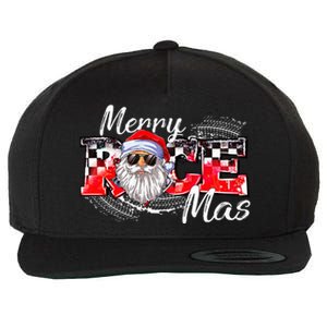 Merry Christmas Race Car Xmas Racing Santa Claus Pajamas Wool Snapback Cap