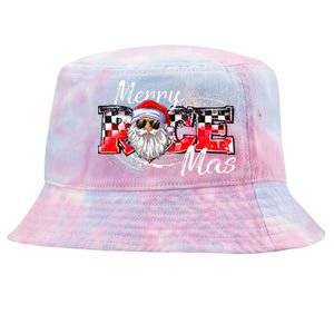 Merry Christmas Race Car Xmas Racing Santa Claus Pajamas Tie-Dyed Bucket Hat