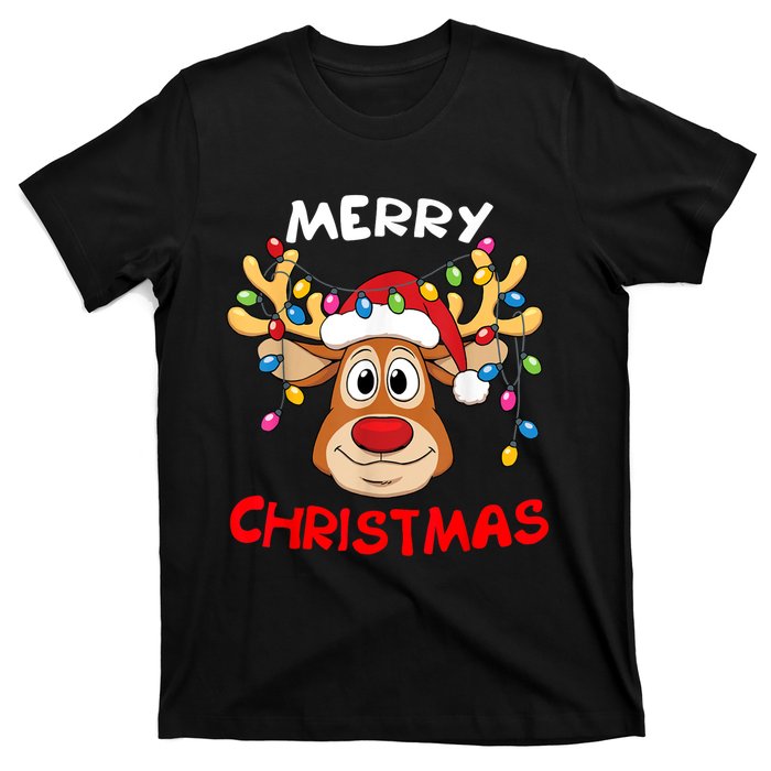 Merry Christmas Reindeer Xmas Family T-Shirt