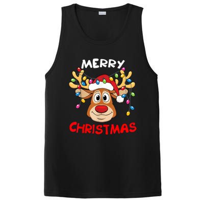 Merry Christmas Reindeer Xmas Family PosiCharge Competitor Tank