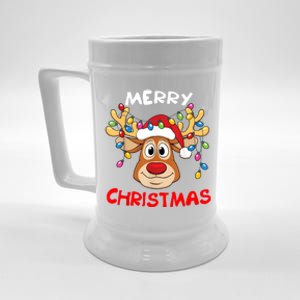 Merry Christmas Reindeer Xmas Family Beer Stein