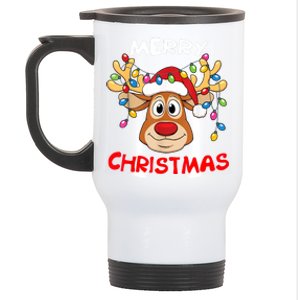 Merry Christmas Reindeer Xmas Family Stainless Steel Travel Mug