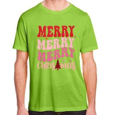 Merry Christmas Red Plaid Xmas Tree Retro Cute Tank Top Adult ChromaSoft Performance T-Shirt