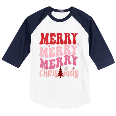 Merry Christmas Red Plaid Xmas Tree Retro Cute Tank Top Baseball Sleeve Shirt