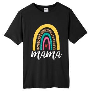 Mama Cute Retro Rainbow Distressed Inspirational Mom Gift Tall Fusion ChromaSoft Performance T-Shirt