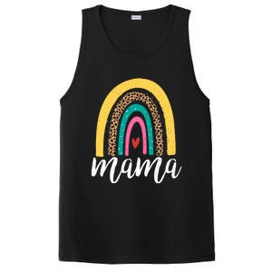 Mama Cute Retro Rainbow Distressed Inspirational Mom Gift PosiCharge Competitor Tank