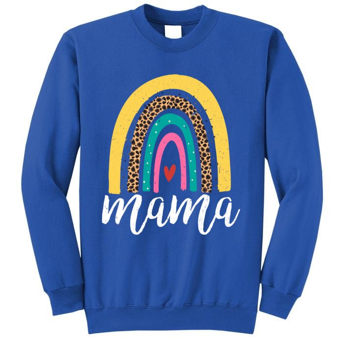 Mama Cute Retro Rainbow Distressed Inspirational Mom Gift Sweatshirt