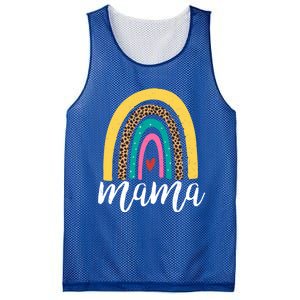 Mama Cute Retro Rainbow Distressed Inspirational Mom Gift Mesh Reversible Basketball Jersey Tank