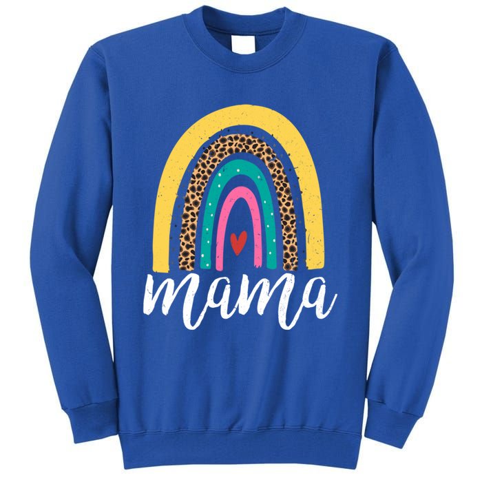 Mama Cute Retro Rainbow Distressed Inspirational Mom Gift Tall Sweatshirt