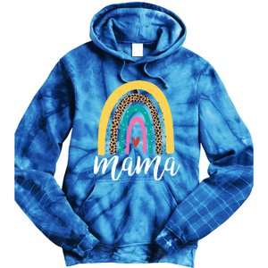 Mama Cute Retro Rainbow Distressed Inspirational Mom Gift Tie Dye Hoodie