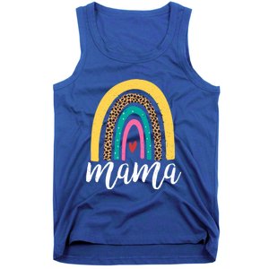 Mama Cute Retro Rainbow Distressed Inspirational Mom Gift Tank Top