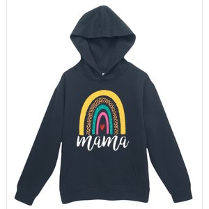 Mama Cute Retro Rainbow Distressed Inspirational Mom Gift Urban Pullover Hoodie