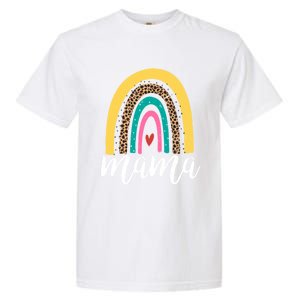 Mama Cute Retro Rainbow Distressed Inspirational Mom Gift Garment-Dyed Heavyweight T-Shirt