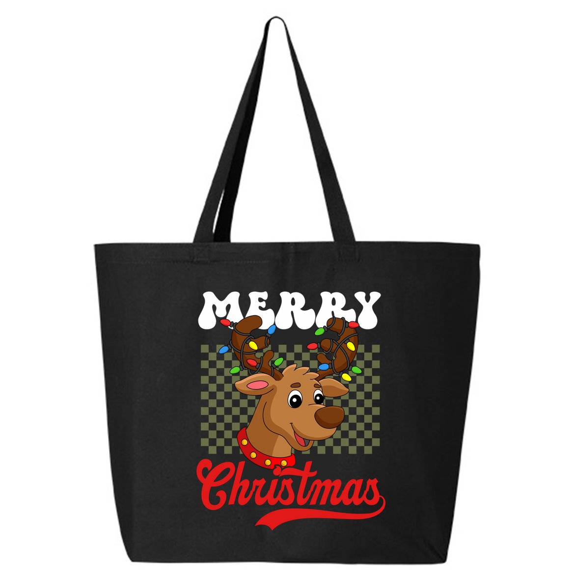 Merry Christmas Reindeer Funny Family Christmas Gift 25L Jumbo Tote