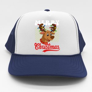 Merry Christmas Reindeer Funny Family Christmas Gift Trucker Hat