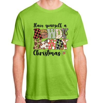 Merry Christmas Retro Xmas Have Yourself Rowdy Howdy Meaningful Gift Adult ChromaSoft Performance T-Shirt