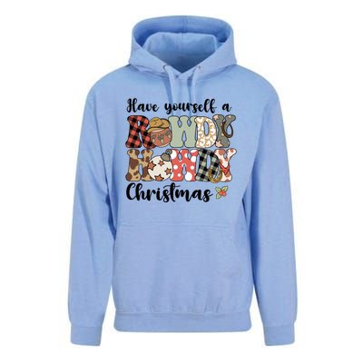 Merry Christmas Retro Xmas Have Yourself Rowdy Howdy Meaningful Gift Unisex Surf Hoodie