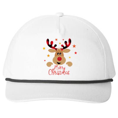 Merry Christmas Reindeer Holiday Cute Snapback Five-Panel Rope Hat