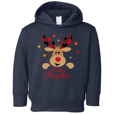 Merry Christmas Reindeer Holiday Cute Toddler Hoodie