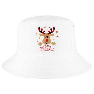 Merry Christmas Reindeer Holiday Cute Cool Comfort Performance Bucket Hat