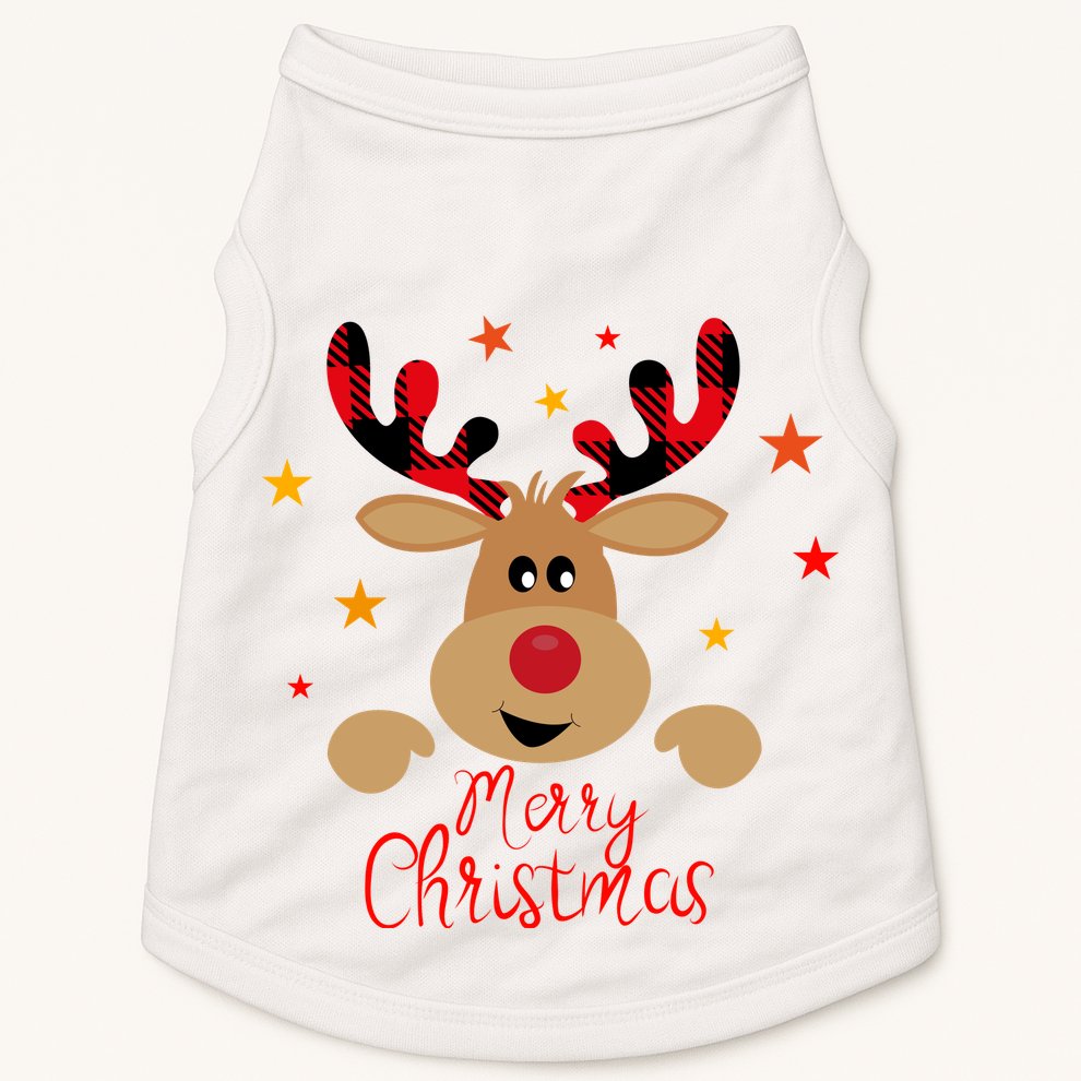 Merry Christmas Reindeer Holiday Cute Doggie Tank
