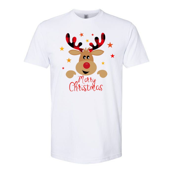 Merry Christmas Reindeer Holiday Cute Softstyle CVC T-Shirt