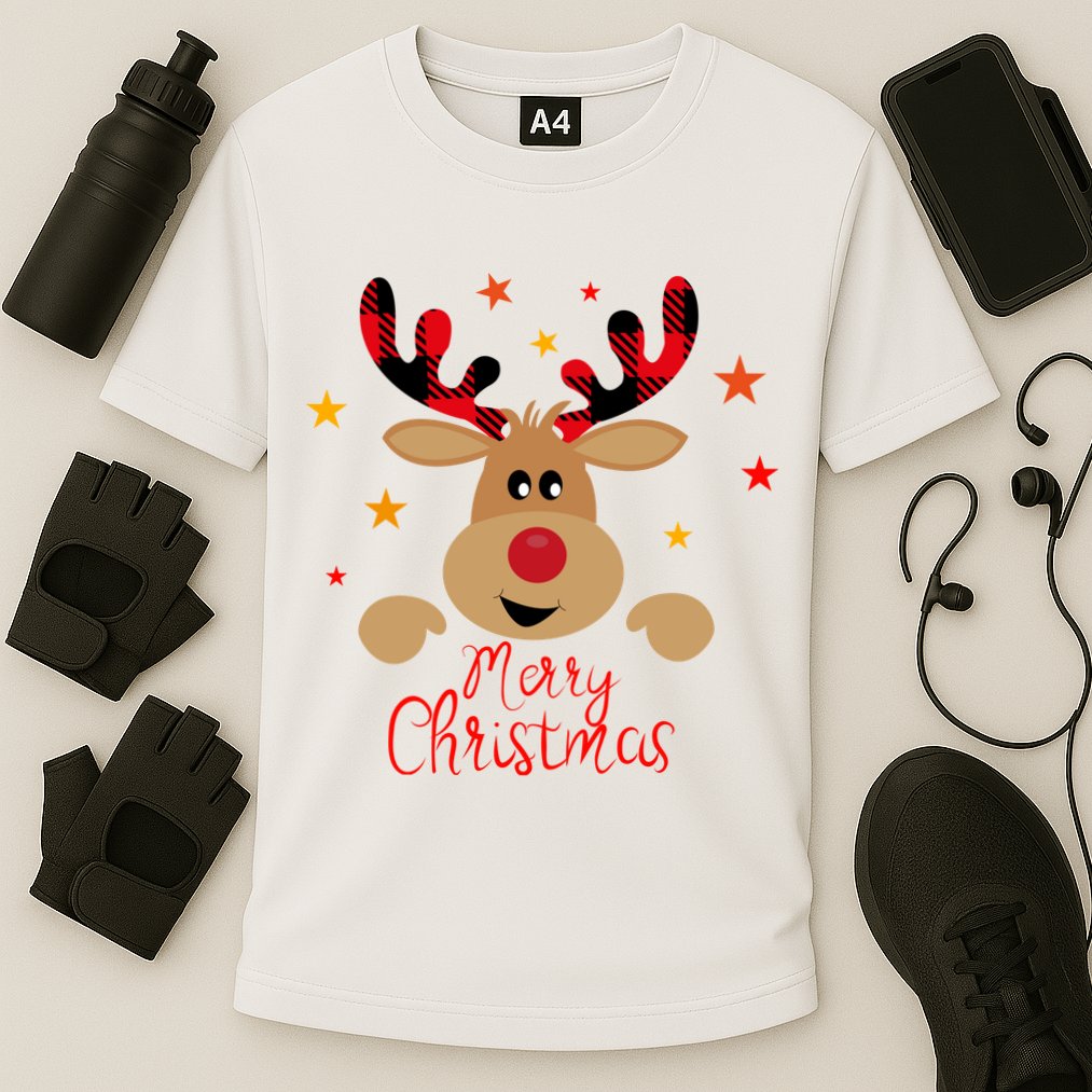 Merry Christmas Reindeer Holiday Cute Performance Shirt