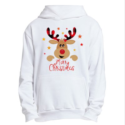 Merry Christmas Reindeer Holiday Cute Urban Pullover Hoodie