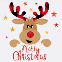 Merry Christmas Reindeer Holiday Cute Baby Bodysuit