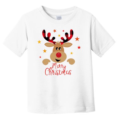 Merry Christmas Reindeer Holiday Cute Toddler T-Shirt