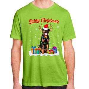 Merry Christmas Rottweiler Dog Santa Dog Xmas Gift Adult ChromaSoft Performance T-Shirt