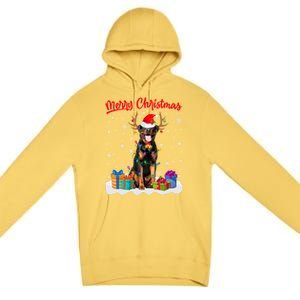 Merry Christmas Rottweiler Dog Santa Dog Xmas Gift Premium Pullover Hoodie