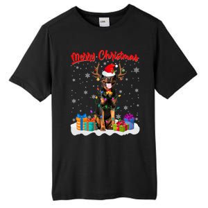 Merry Christmas Rottweiler Dog Santa Dog Xmas Gift Tall Fusion ChromaSoft Performance T-Shirt