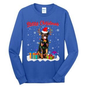 Merry Christmas Rottweiler Dog Santa Dog Xmas Gift Tall Long Sleeve T-Shirt