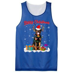 Merry Christmas Rottweiler Dog Santa Dog Xmas Gift Mesh Reversible Basketball Jersey Tank