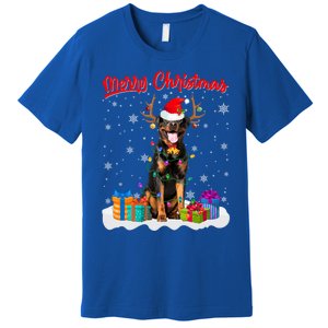 Merry Christmas Rottweiler Dog Santa Dog Xmas Gift Premium T-Shirt