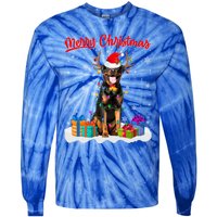 Merry Christmas Rottweiler Dog Santa Dog Xmas Gift Tie-Dye Long Sleeve Shirt