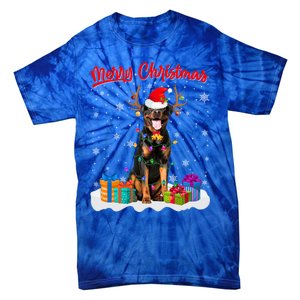 Merry Christmas Rottweiler Dog Santa Dog Xmas Gift Tie-Dye T-Shirt