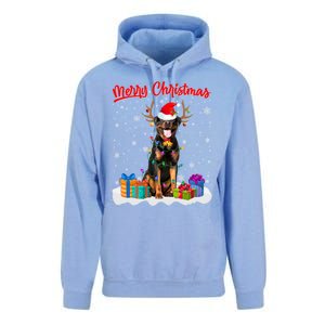 Merry Christmas Rottweiler Dog Santa Dog Xmas Gift Unisex Surf Hoodie