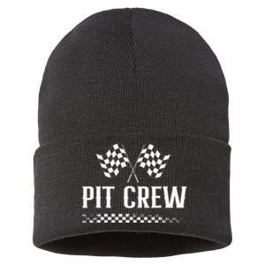 Mechanic Car Race Track Pit Crew Racing Sustainable Knit Beanie